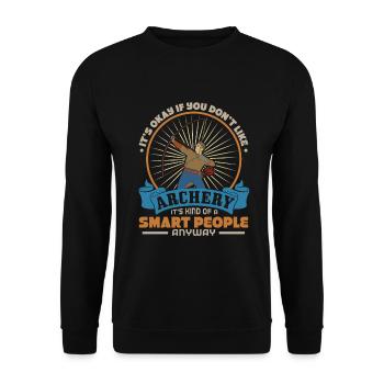 Archery - Unisex Sweatshirt - black - Front - Alina (178cm) & Michal (187cm)