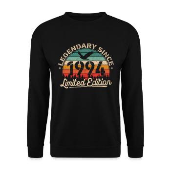 Legendary Since 1994 Vintage Anniversary Gift - Unisex Sweatshirt - black - Front - Alina (178cm) & Michal (187cm)