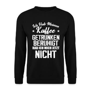 Nicht Beruhigt - Unisex Pullover - Schwarz - Vorne - Alina (178cm) & Michal (187cm)