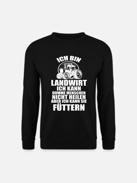 Ich bin Landwirt Landwirtschaft Landwirt Traktor - Unisex Pullover - Schwarz