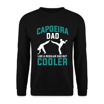 Capoeira Dad Like A Regular Dad But Cooler - Unisex Sweatshirt - black - Front - Alina (178cm) & Michal (187cm)