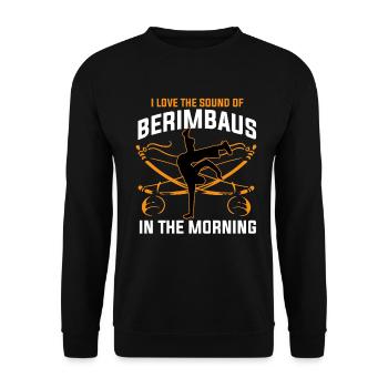 I Love the Sound Of Berimbaus In The Morning - Unisex Sweatshirt - black - Front - Alina (178cm) & Michal (187cm)