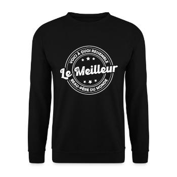 Le meilleur beau-père du monde - Sweat-shirt Unisexe - noir - Devant - Alina (178cm) & Michal (187cm)