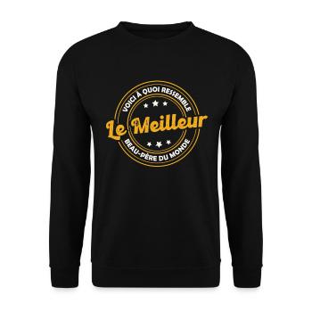 Le meilleur beau-père du monde - Sweat-shirt Unisexe - noir - Devant - Alina (178cm) & Michal (187cm)