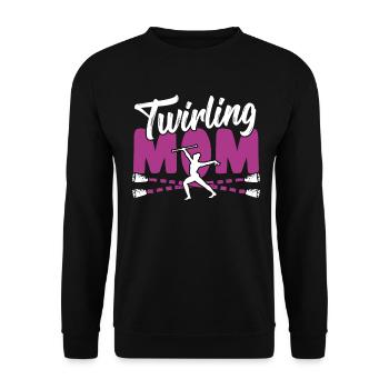Bâton Twirling Bâton Twirler cadeau - Sweat-shirt Unisexe - noir - Devant - Alina (178cm) & Michal (187cm)
