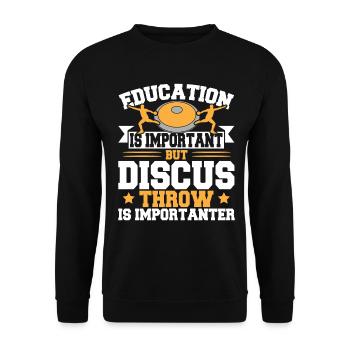 Diskuswerfen Diskuswerfer Geschenk - Unisex Pullover - Schwarz - Vorne - Alina (178cm) & Michal (187cm)