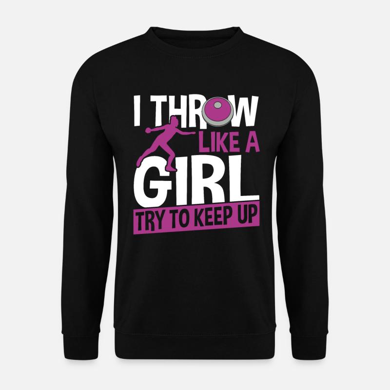 Diskuswerfen Diskuswerfer Geschenk - Unisex Pullover - Schwarz