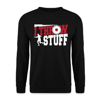 Diskuswerfen Diskuswerfer Geschenk - Unisex Pullover - Schwarz - Vorne - Alina (178cm) & Michal (187cm)