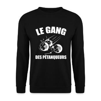 Pétanque - Bouliste - Fan de Pétanque - Sweat-shirt Unisexe - noir - Devant - Alina (178cm) & Michal (187cm)
