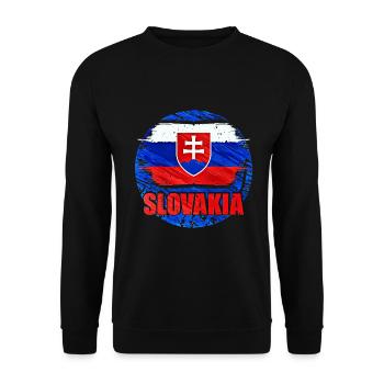Slovakia - Unisex Sweatshirt - black - Front - Alina (178cm) & Michal (187cm)