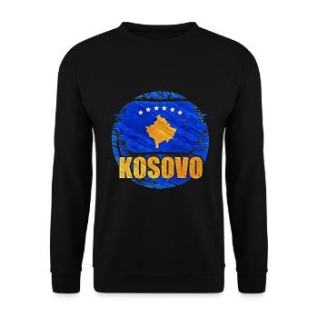 Kosovo - Unisex Sweatshirt - black - Front - Alina (178cm) & Michal (187cm)