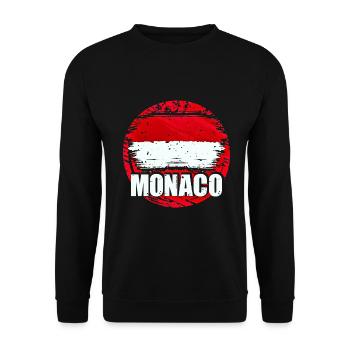 Monaco - Unisex Sweatshirt - black - Front - Alina (178cm) & Michal (187cm)