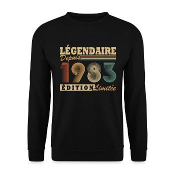 Légendaire depuis 1983 édition limitée - Sweat-shirt Unisexe - noir - Devant - Alina (178cm) & Michal (187cm)