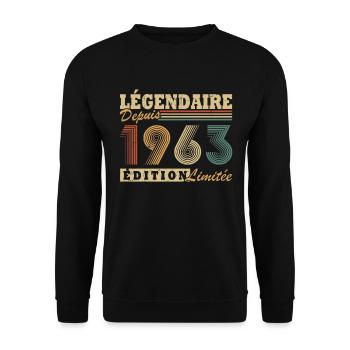 Légendaire depuis 1963 édition limitée - Sweat-shirt Unisexe - noir - Devant - Alina (178cm) & Michal (187cm)