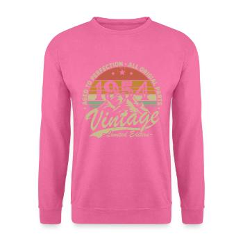 Jahrgang 1954 Geburtstagsgeschenk Geboren 1954 - Unisex Pullover - Pink - Vorne
