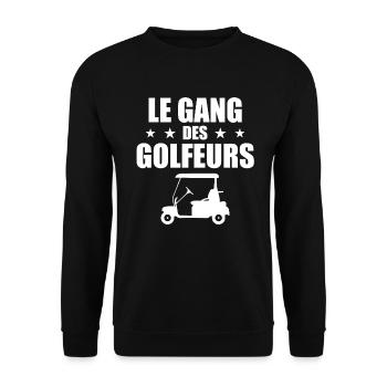 Golf, Golfeur, Fan de Golf - Sweat-shirt Unisexe - noir - Devant - Alina (178cm) & Michal (187cm)