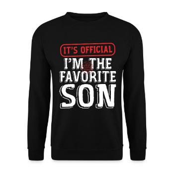 Its Official Im The Favorite Son - Unisex Sweatshirt - black - Front - Alina (178cm) & Michal (187cm)
