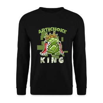 Artischocke - Unisex Pullover - Schwarz - Vorne - Alina (178cm) & Michal (187cm)