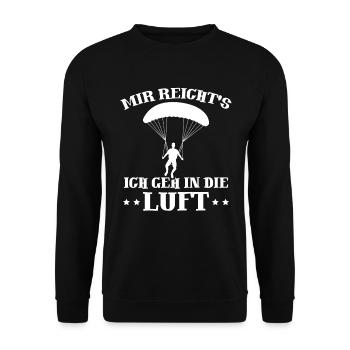 Mir reichts ich geh in die luft - Unisex Pullover - Schwarz - Vorne - Alina (178cm) & Michal (187cm)