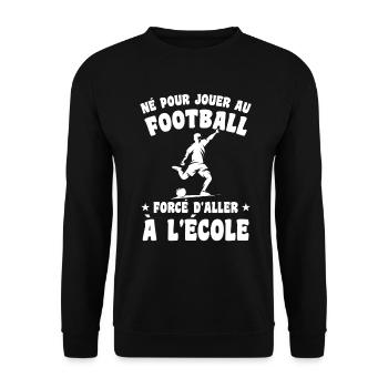 Football Joueur Cadeau Enfant Homme Garçon - Sweat-shirt Unisexe - noir - Devant - Alina (178cm) & Michal (187cm)