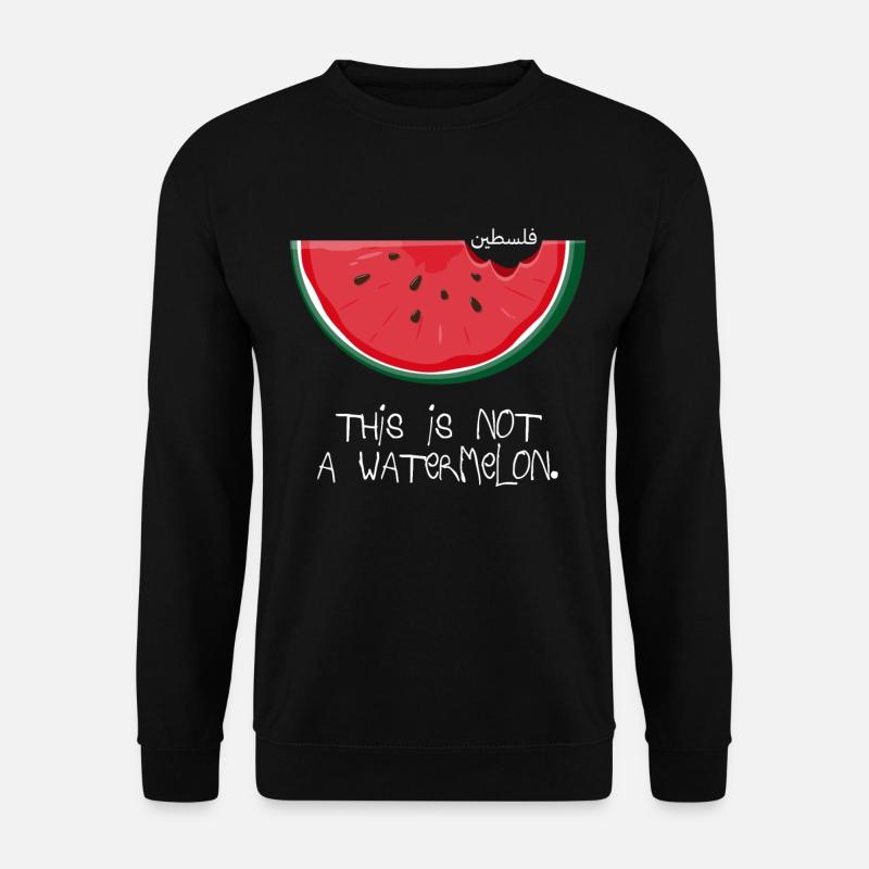 Patriotisches Symbol der Freien Palästina-Wassermelone - Unisex Pullover - Schwarz