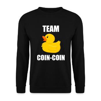 Team - Coin coin - Unisex Sweatshirt - black - Front - Alina (178cm) & Michal (187cm)