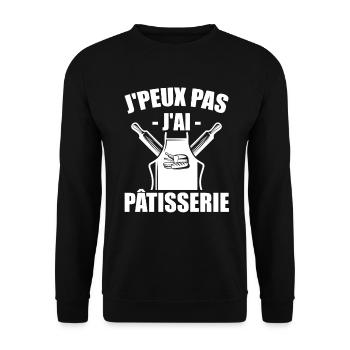 Pâtisserie, Pâtissier, Meilleur Pâtissier - Sweat-shirt Unisexe - noir - Devant - Alina (178cm) & Michal (187cm)