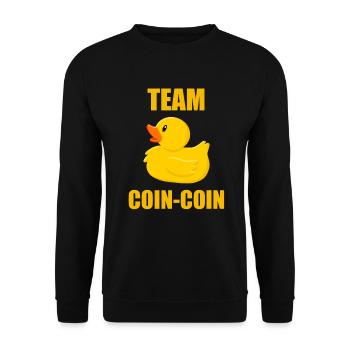 Team - Coin coin - Unisex Sweatshirt - black - Front - Alina (178cm) & Michal (187cm)