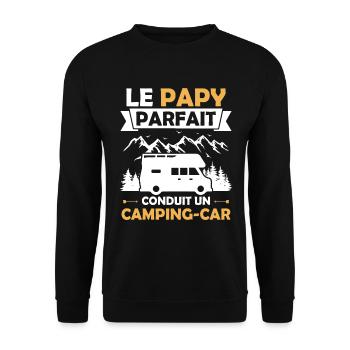 Le papy parfait conduit un camping car - Sweat-shirt Unisexe - noir - Devant - Alina (178cm) & Michal (187cm)