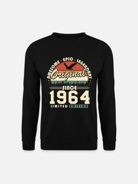 Original 1964 Vintage Jahrgang Geburtstag Geschenk - Unisex Pullover - Schwarz