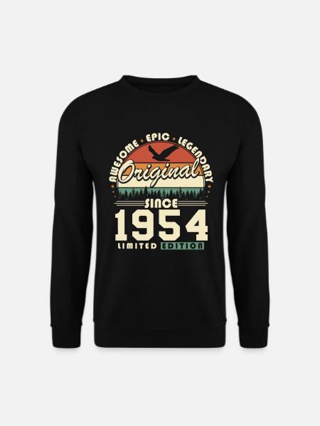 Original 1954 Vintage Jahrgang Geburtstag Geschenk - Unisex Pullover - Schwarz