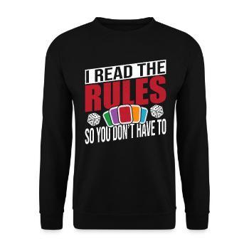 Board Games Game Board Gift - Unisex Sweatshirt - black - Front - Alina (178cm) & Michal (187cm)