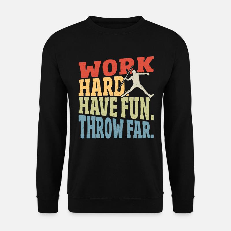 Speerwerfen Speerwerfen Geschenk - Unisex Pullover - Schwarz
