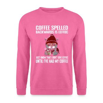 Coffee Spelled Backwards Is Eeffoc Cats & Coffee - Unisex Sweatshirt - pink - Front