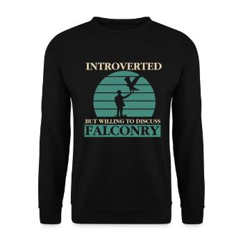 Cadeau d’ornithologie de fauconnerie - Sweat-shirt Unisexe - noir - Devant - Alina (178cm) & Michal (187cm)