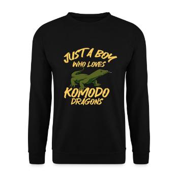 Dragon de Komodo Komodo amant cadeau - Sweat-shirt Unisexe - noir - Devant - Alina (178cm) & Michal (187cm)