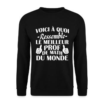 Voici à quoi ressemble le meilleur prof de math - Sweat-shirt Unisexe - noir - Devant - Alina (178cm) & Michal (187cm)
