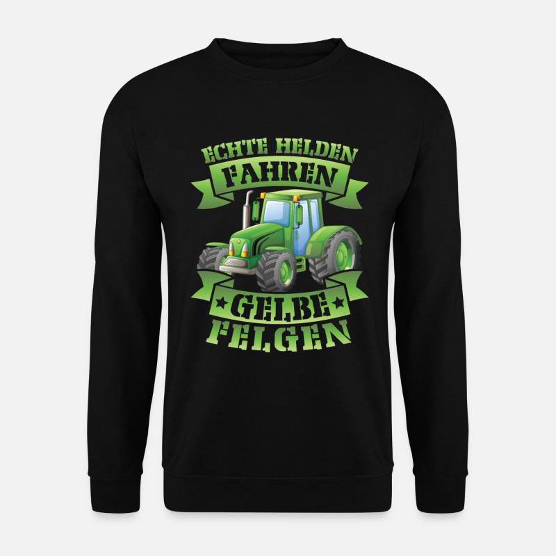 Echte helden fahren gelbe felgen - Unisex Pullover - Schwarz