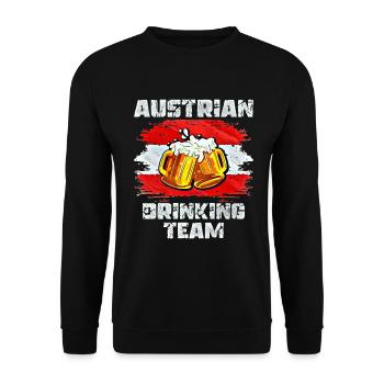 Équipe de boisson d’Autriche - Sweat-shirt Unisexe - noir - Devant - Alina (178cm) & Michal (187cm)