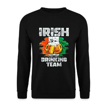 Équipe de beuverie d’Irlande - Sweat-shirt Unisexe - noir - Devant - Alina (178cm) & Michal (187cm)