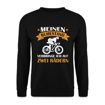 Meinen ruhestand verbringe ich auf Fahrrad - Unisex Pullover - Schwarz - Vorne - Alina (178cm) & Michal (187cm)