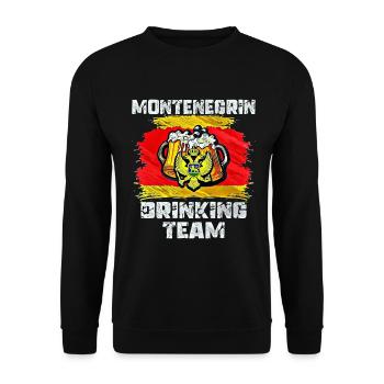 Équipe de beuverie du Monténégro - Sweat-shirt Unisexe - noir - Devant - Alina (178cm) & Michal (187cm)