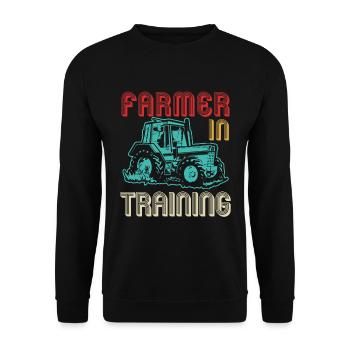 Traktorliebhaber Lustiges Traktorgeschenk - Unisex Pullover - Schwarz - Vorne - Alina (178cm) & Michal (187cm)