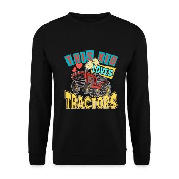 Traktorliebhaber Lustiges Traktorgeschenk - Unisex Pullover - Schwarz - Vorne - Alina (178cm) & Michal (187cm)