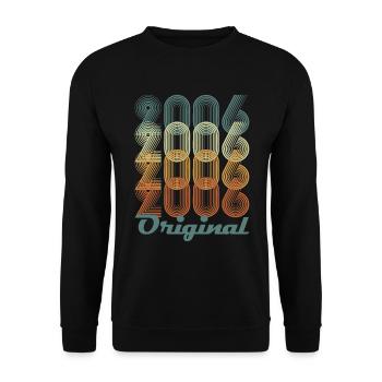 Original 2006 Vintage Cadeau Anniversaire - Sweat-shirt Unisexe - noir - Devant - Alina (178cm) & Michal (187cm)