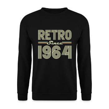 Rétro Depuis 1964 Vintage Cadeau d Anniversaire - Sweat-shirt Unisexe - noir - Devant - Alina (178cm) & Michal (187cm)