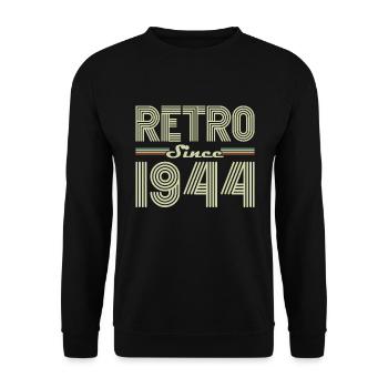 Rétro Depuis 1944 Vintage Cadeau d Anniversaire - Sweat-shirt Unisexe - noir - Devant - Alina (178cm) & Michal (187cm)