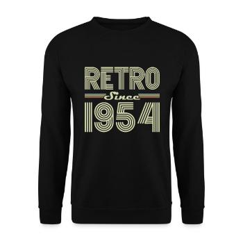 Rétro Depuis 1954 Vintage Cadeau d Anniversaire - Sweat-shirt Unisexe - noir - Devant - Alina (178cm) & Michal (187cm)
