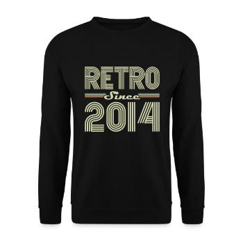 Rétro Depuis 2014 Vintage Cadeau d Anniversaire - Sweat-shirt Unisexe - noir - Devant - Alina (178cm) & Michal (187cm)