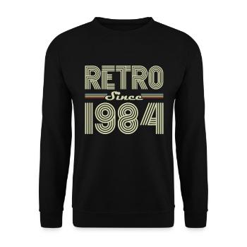 Rétro Depuis 1984 Vintage Cadeau d Anniversaire - Sweat-shirt Unisexe - noir - Devant - Alina (178cm) & Michal (187cm)